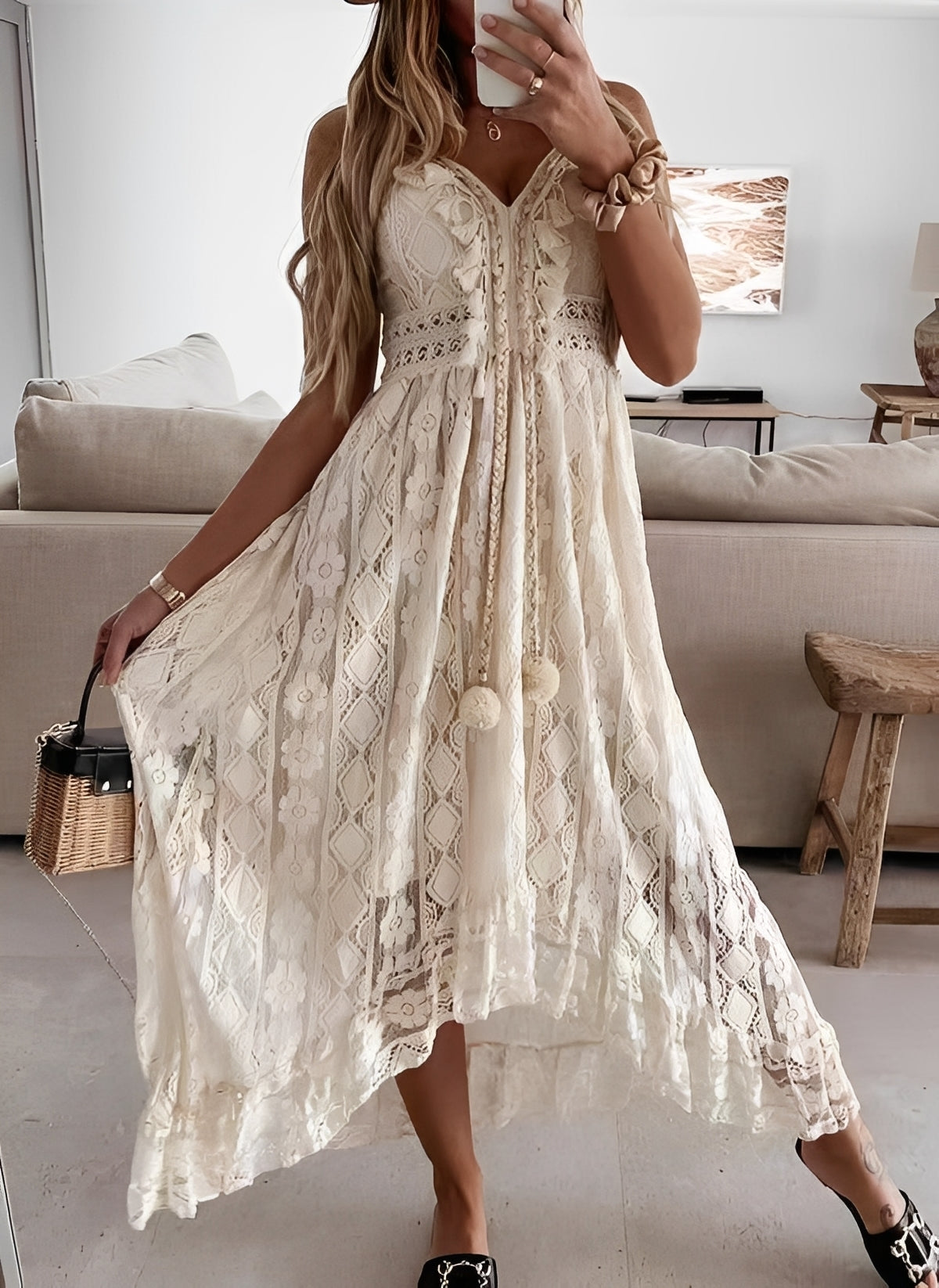 Jessica - Elegantes Boho-Spitzenkleid für Damen