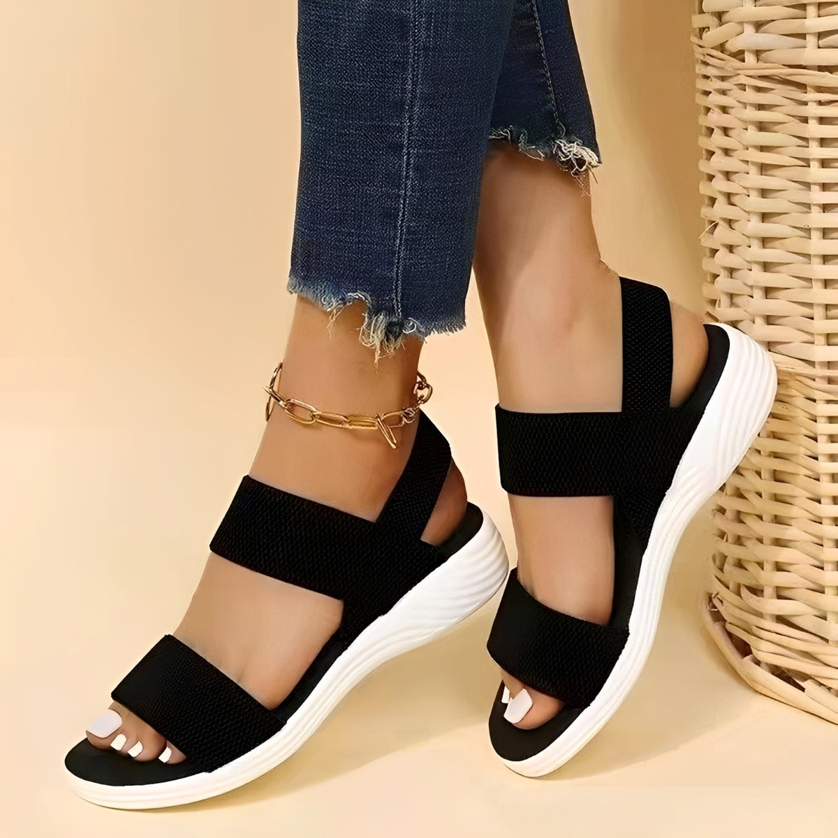 Remy - Sandalen mit Keilabsatz