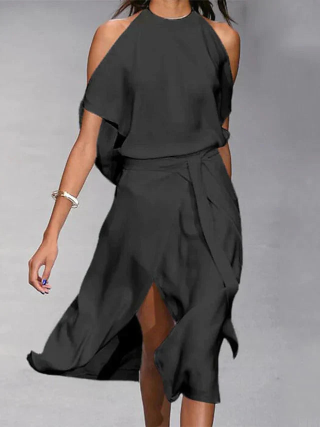 Alina – Verführerisches Elegantes Kleid mit Schlitz