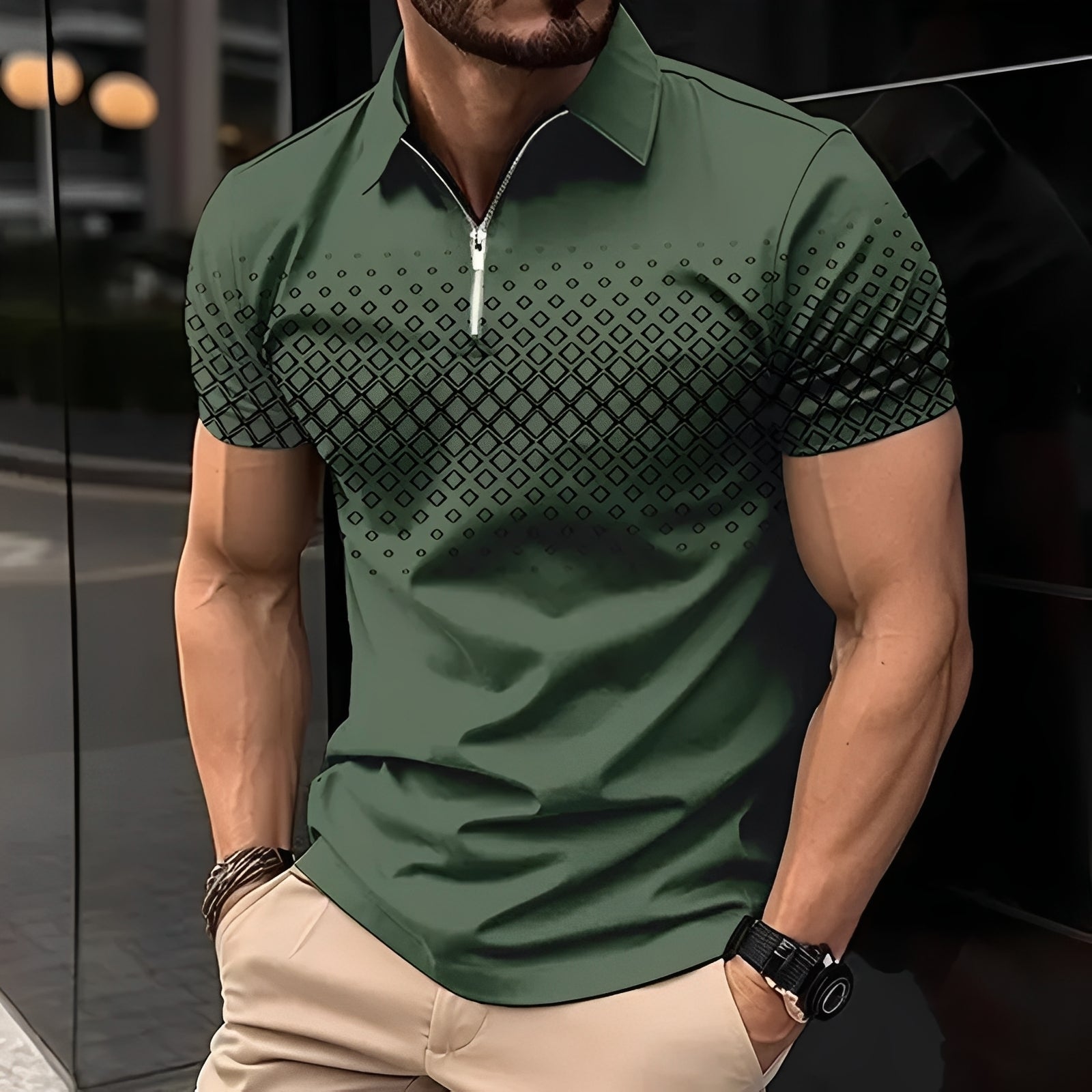 Johnny - Stilvolles Polohemd für Herren mit Muster