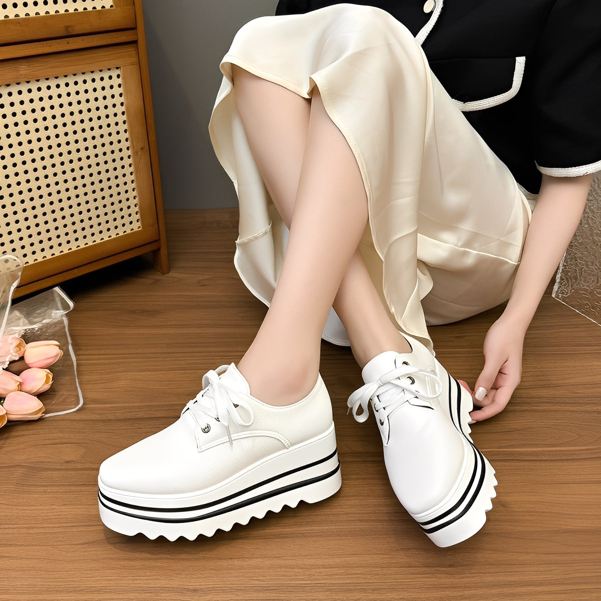 Cassie - Stilvolle Plateau-Schuhe für Damen
