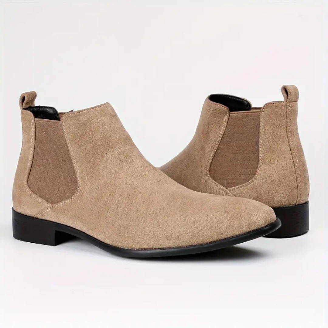 Dario – Chelsea-Stiefel aus Echtem Leder mit Niedrigem Absatz