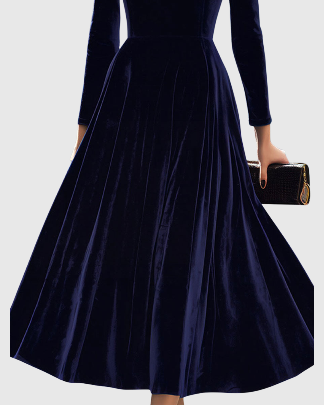Brianna – Stilvolles Midikleid aus Samt