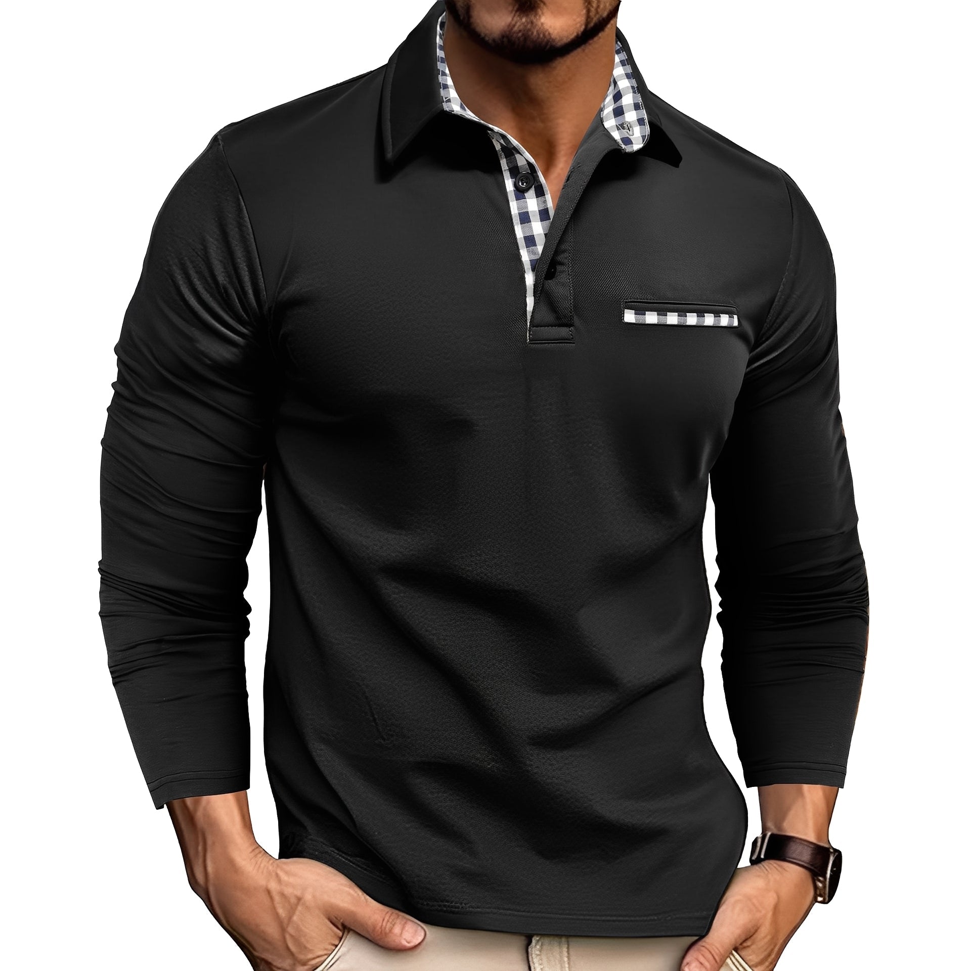 Grover - Stilvolles Langarm-Poloshirt für Herren