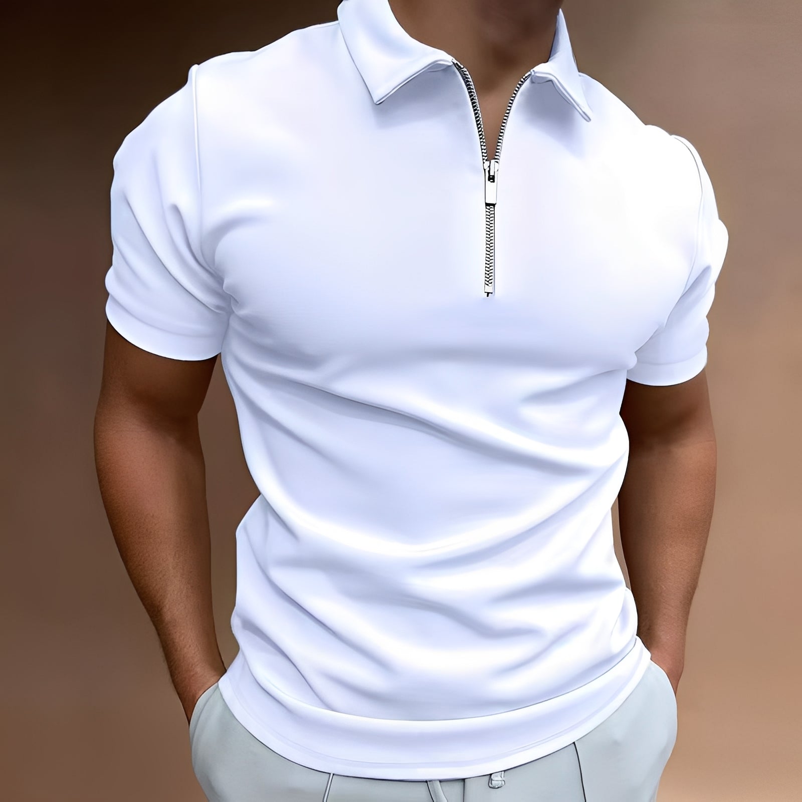 Carlos - Schickes Polo mit Reißverschluss für Herren