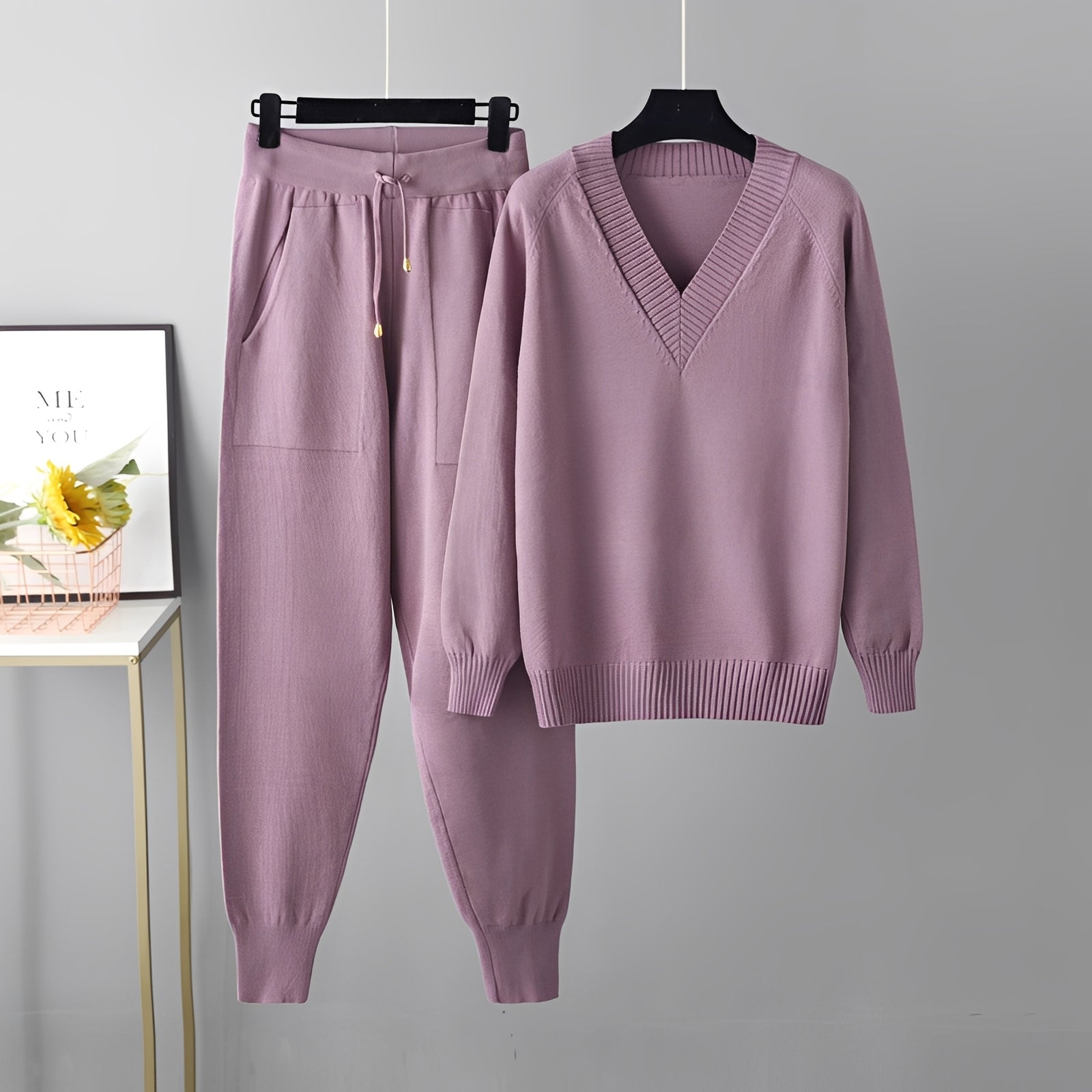 Evelyn - Modisches Set aus Pullover und Hose für Damen