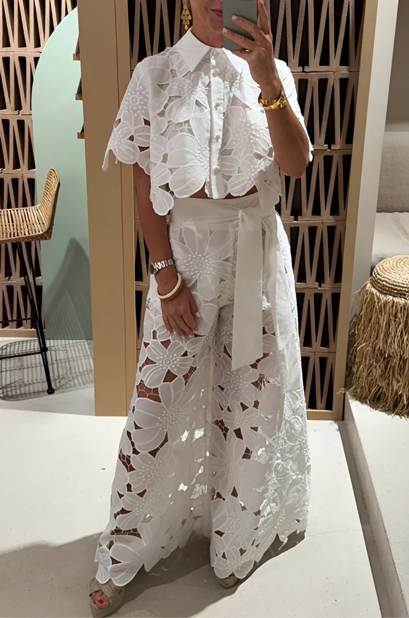 Erica - Schickes Set mit lockerem Oberteil und Hose für Frauen