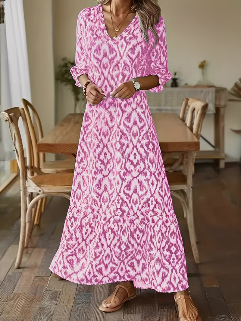 Alexia - Elegantes Maxikleid mit langen Ärmeln für Damen