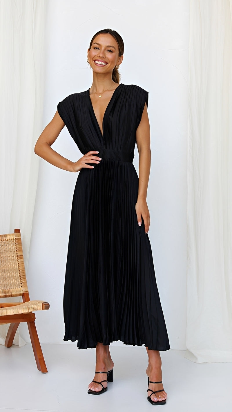 Alexia - Elegantes Midikleid für Damen mit V-Ausschnitt