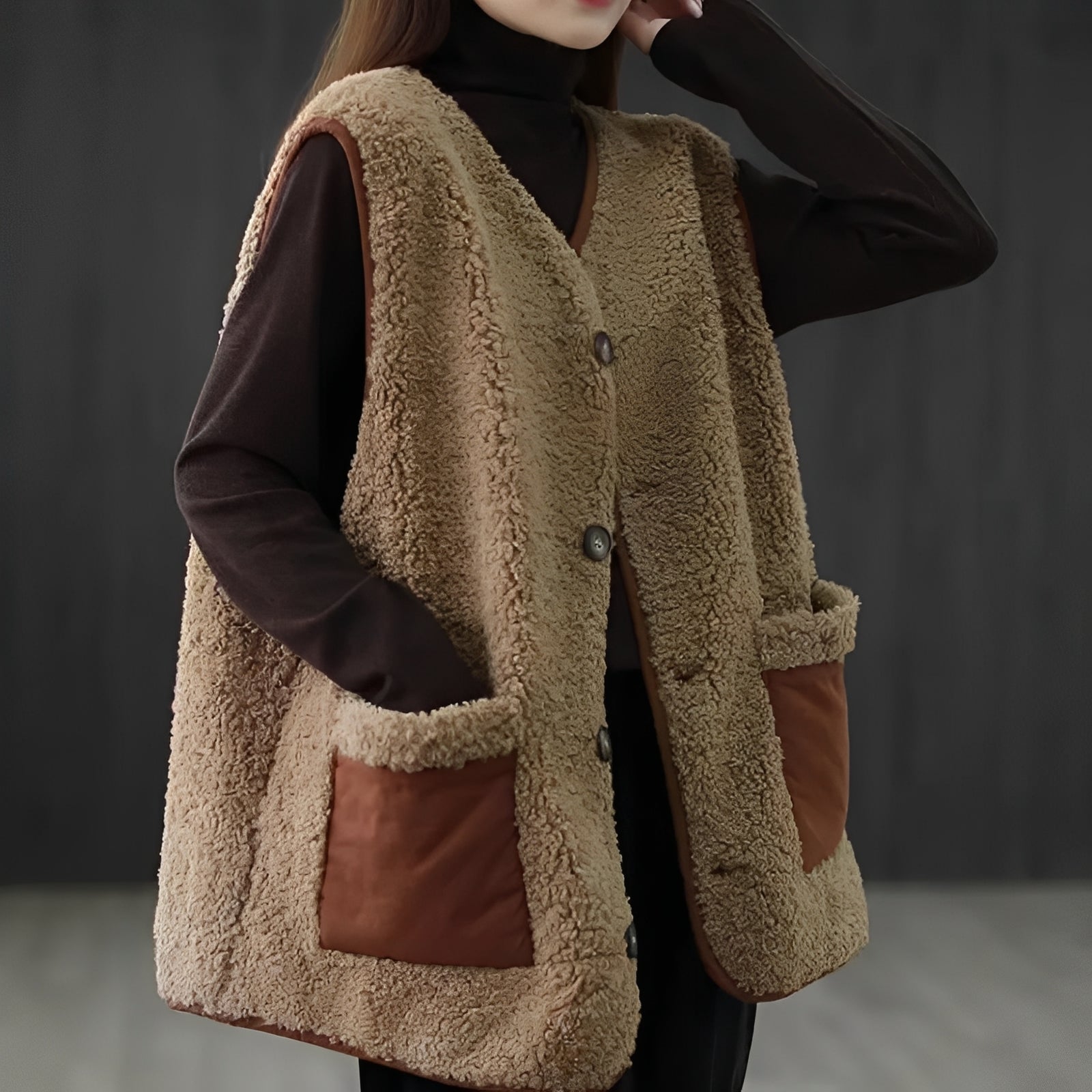Evelyn - Schicker, dicker Damenmantel mit Taschen
