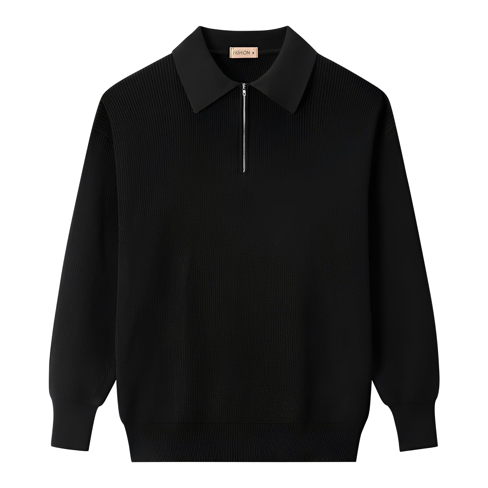 Justin - Moderner Herrenpullover mit halbem Zipper