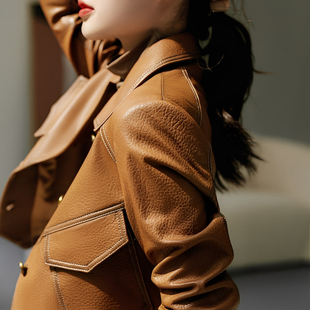Karie - Schicke, schmale Damenlederjacke