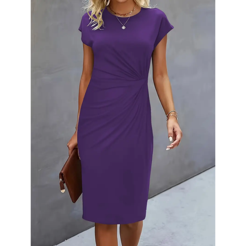 Elina – Formales Damenkleid mit kurzen Ärmeln