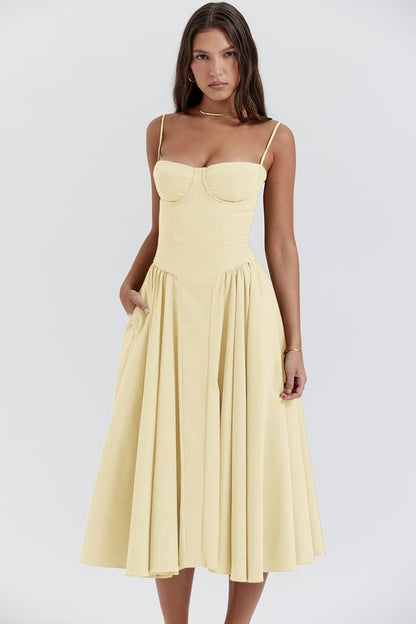 Clara - Midi-Kleid mit Corsage