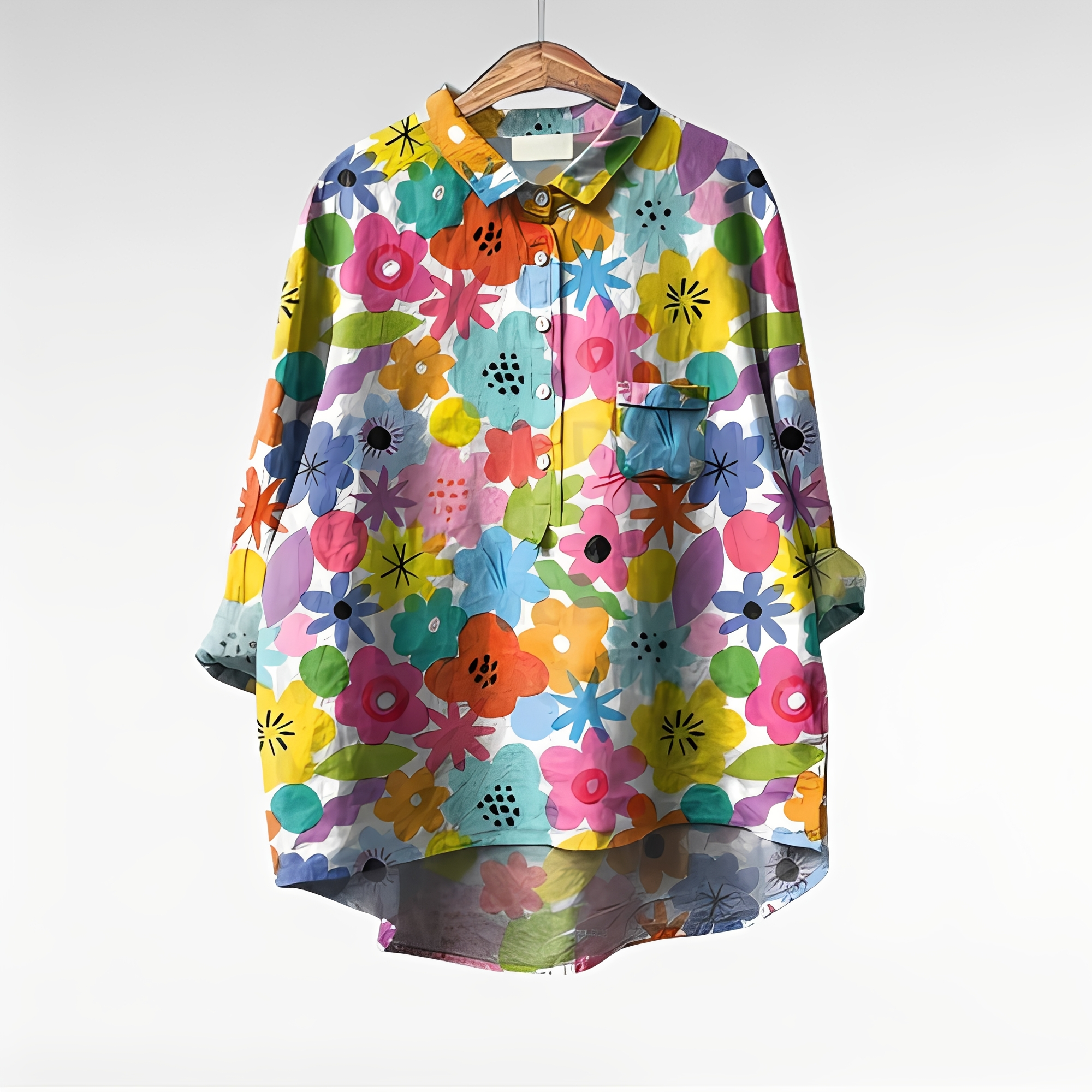 Mecah - Stilvolle Damenblusen mit Blumenprint