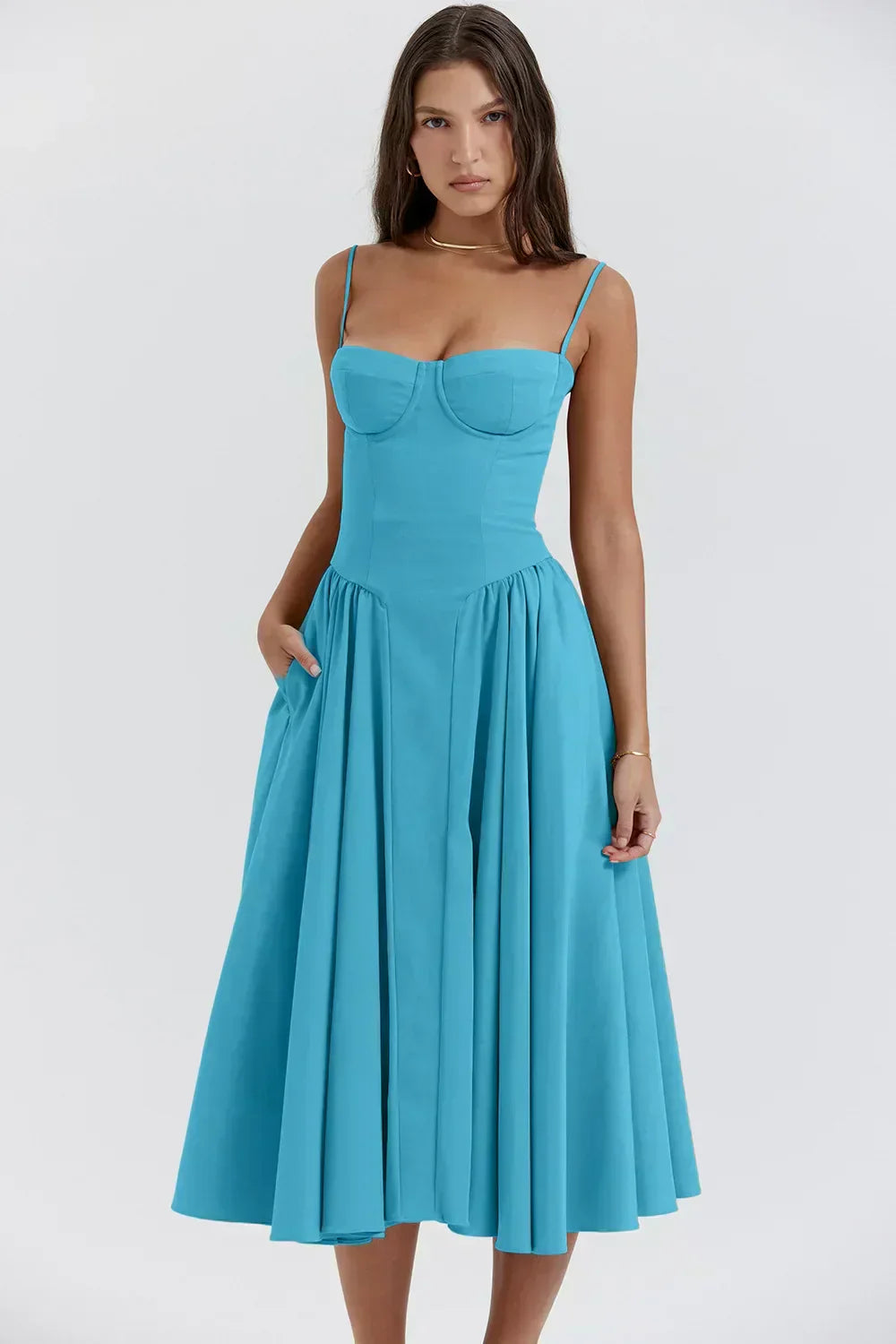 Jutte - Ärmelloses Midi-Kleid für Damen