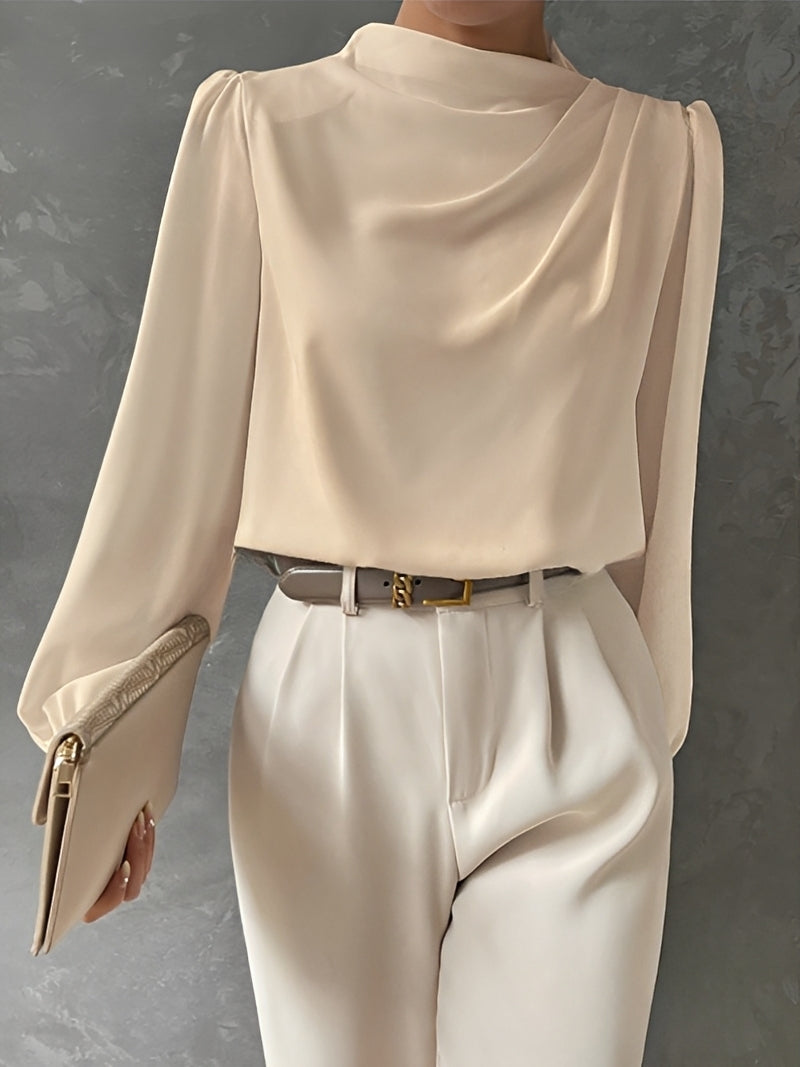 Meghan - Schicke Damenbluse aus plissiertem Satin