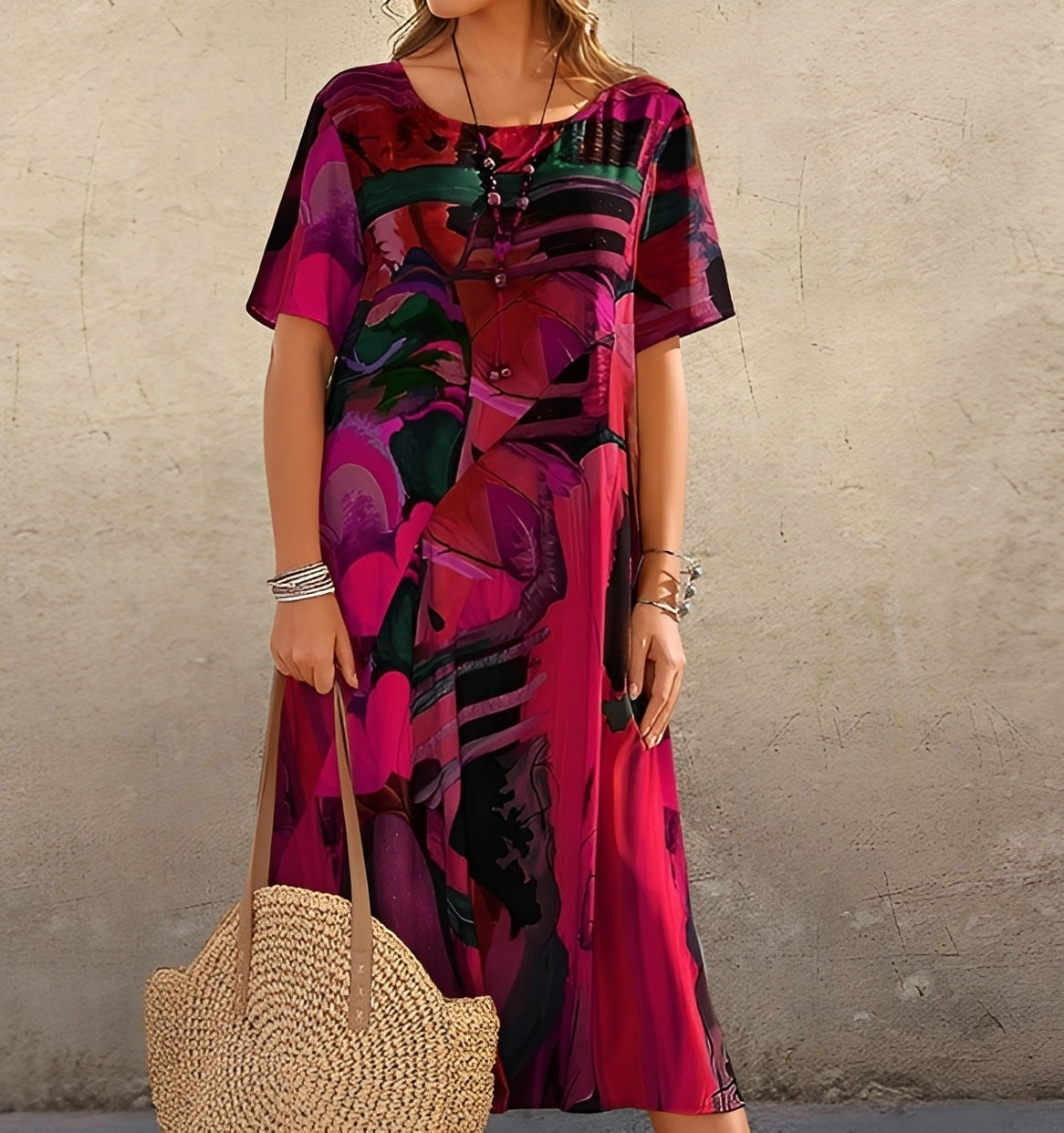 Theresa - Lässiges bedrucktes Kleid für Frauen