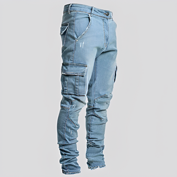 Owen - Weit geschnittene Herrenjeans aus Denim mit zahlreichen Taschen
