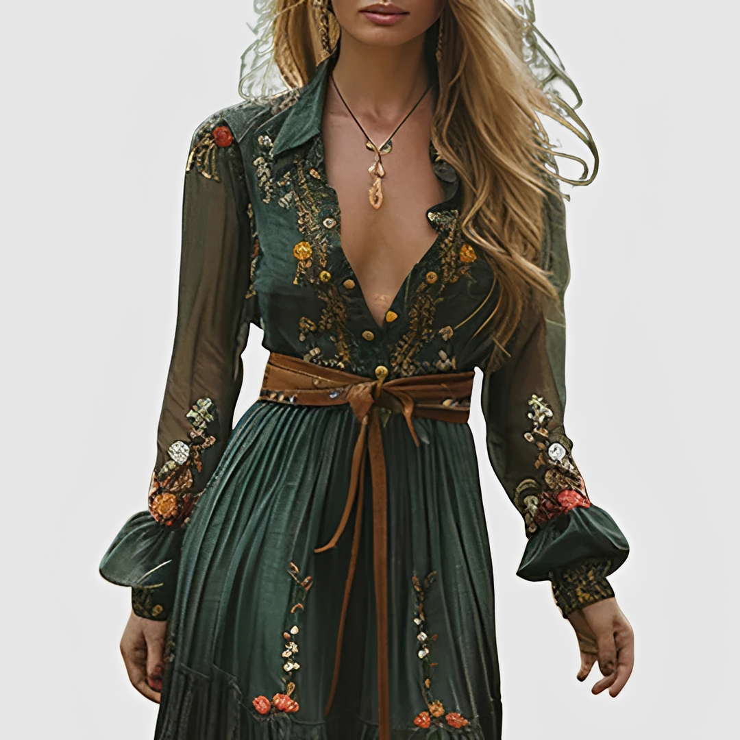 Isabelle - Maxi-Kleid mit Blumenmuster