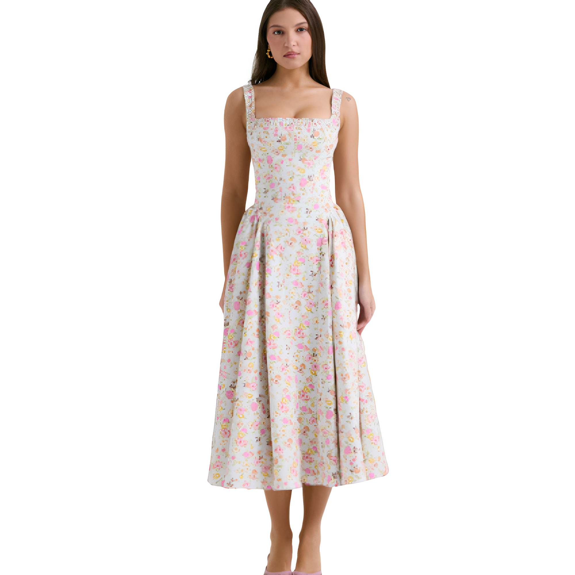 Irene - Stilvolles Damen-Midikleid mit Korsett