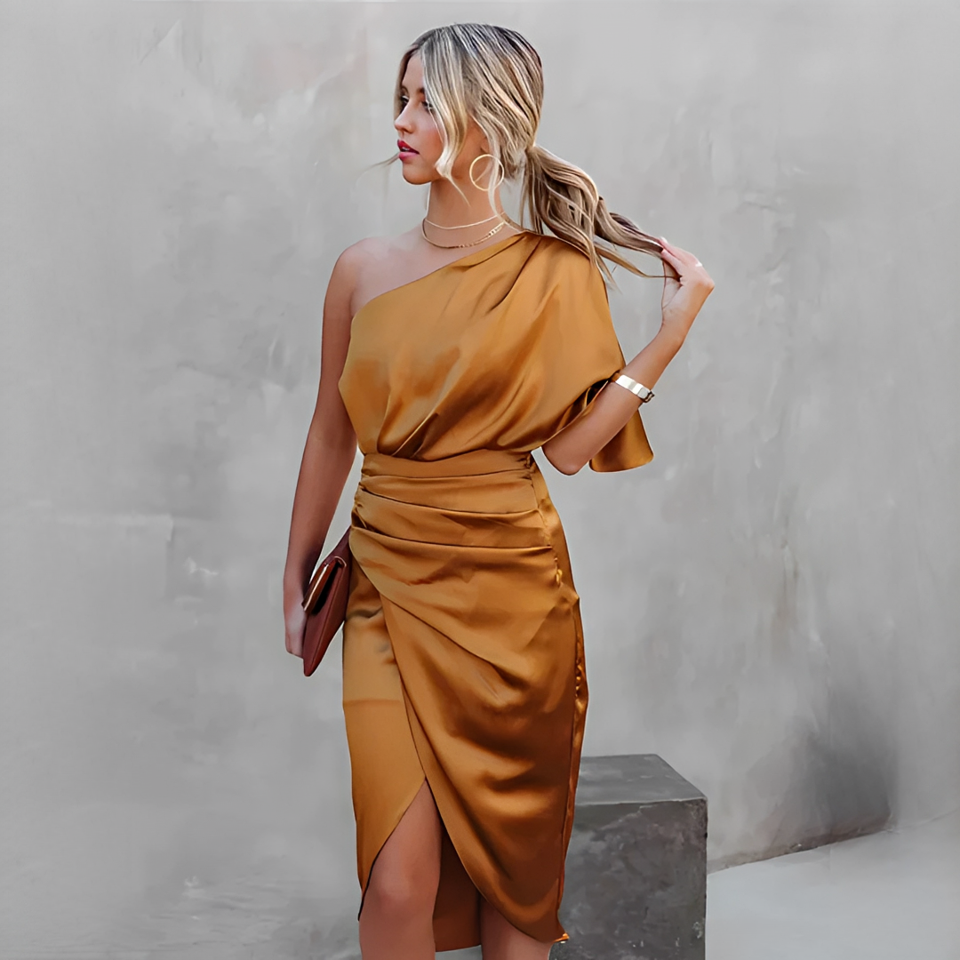 Glaiza - Stilvolles asymmetrisches Damenkleid