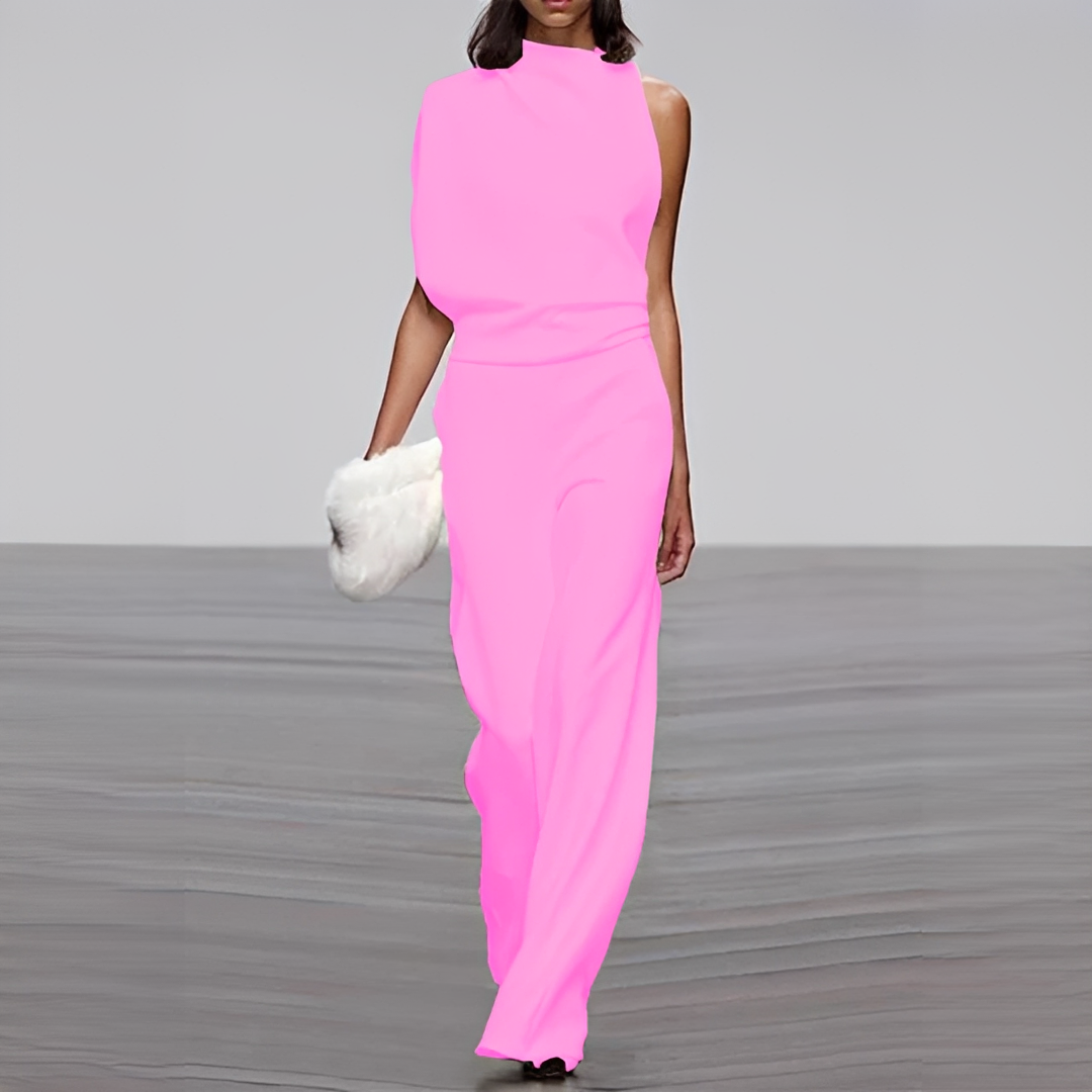 Noviem - Eleganter Jumpsuit mit Rundhalsausschnitt für Frauen