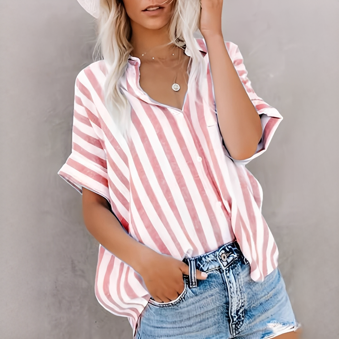 Alejandra - Elegantes Sommerhemd mit Streifen für Damen