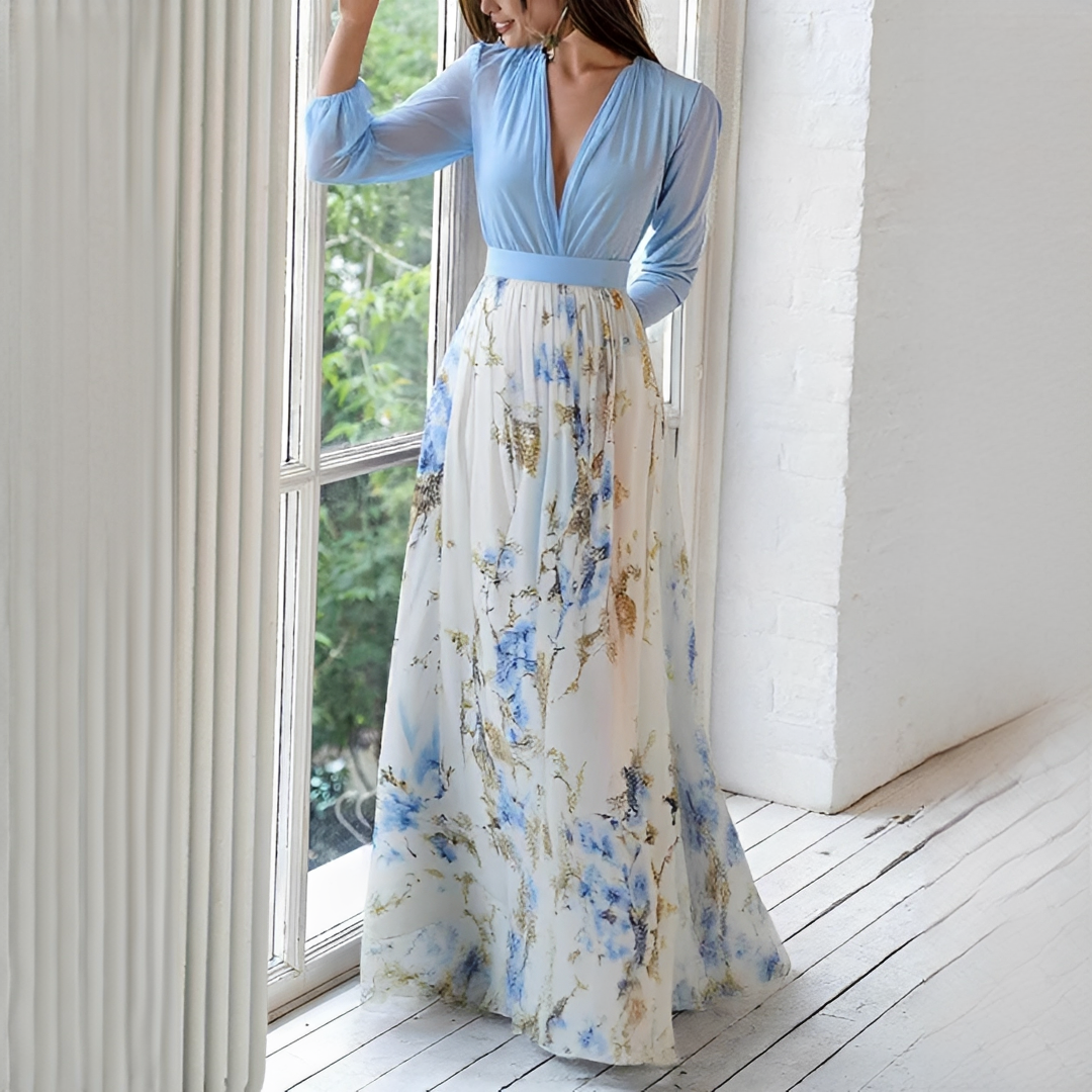 Mitchellie - Elegantes V-Ausschnitt-Kleid für Frauen