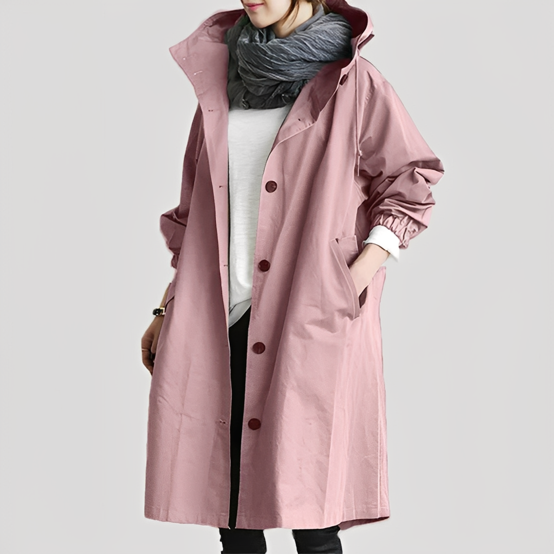 Kyla - Komfortabler Trenchcoat mit Kapuze für Damen