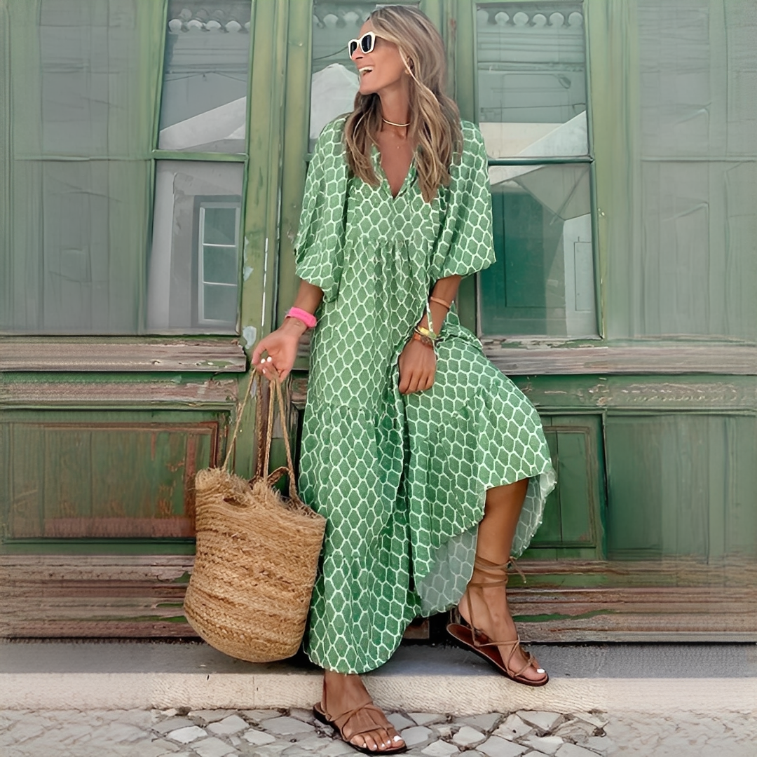 Menchie - Langes Boho-Kleid für Damen