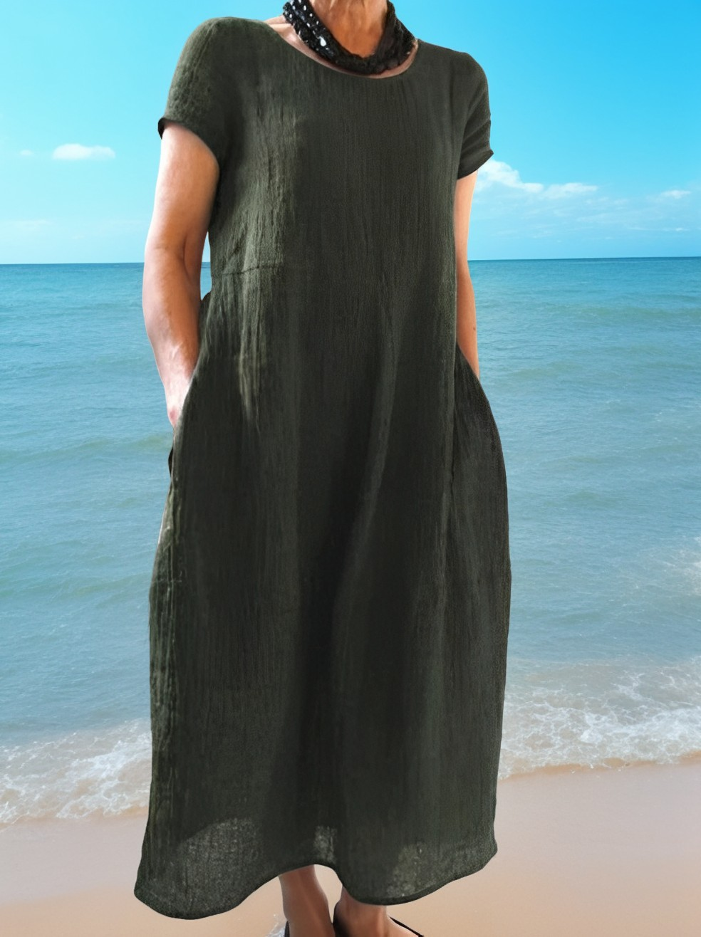 Allie - Lässiges und weites kurzes Kleid für Frauen