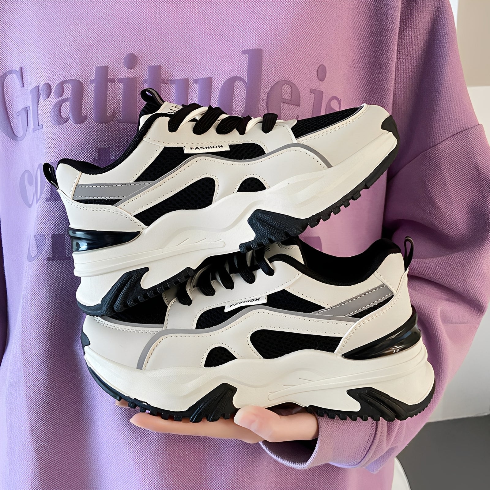Rachel - Modische Mesh-Sneaker mit hohem Absatz für Damen