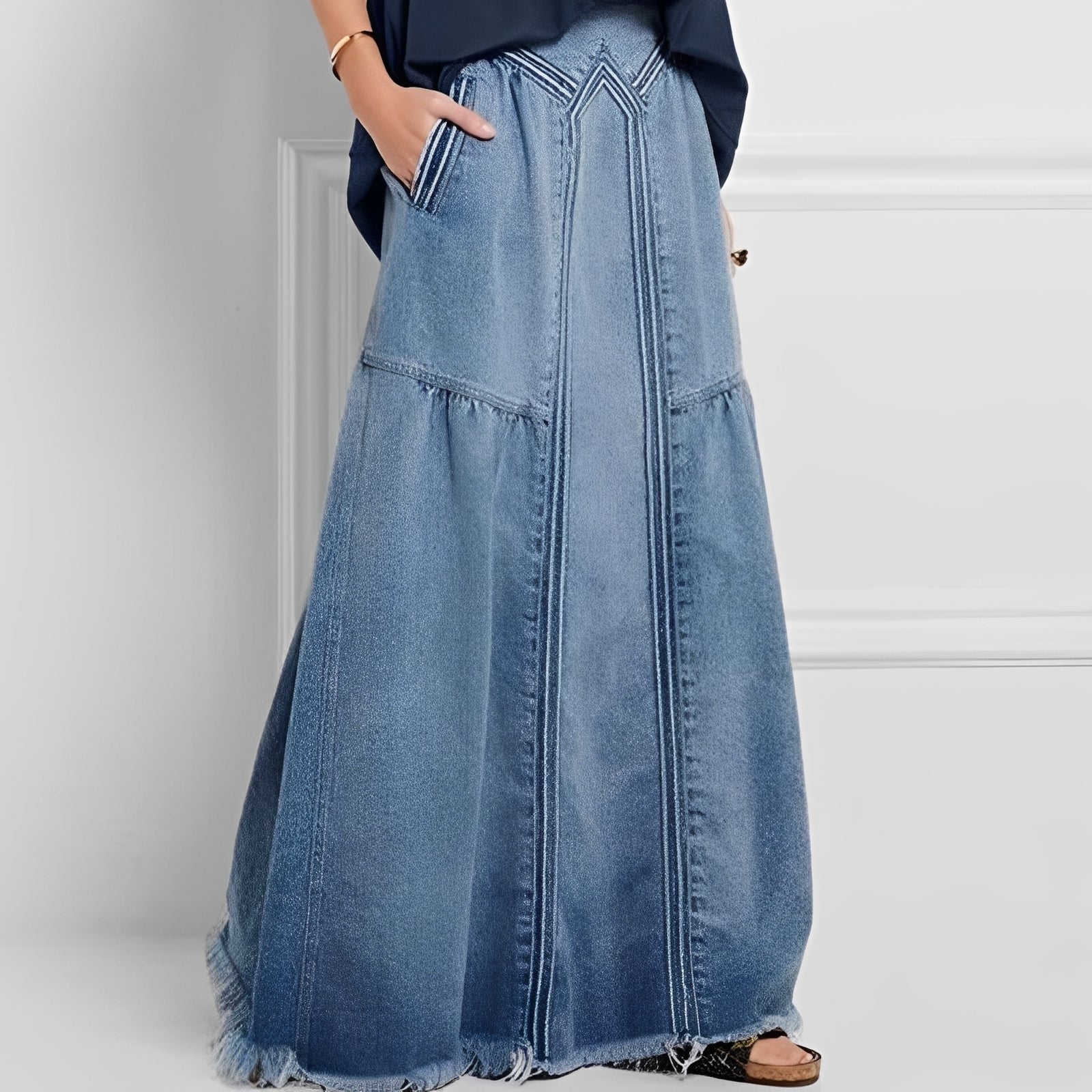 Nella - Eleganter Jeansrock mit Tasche für Frauen