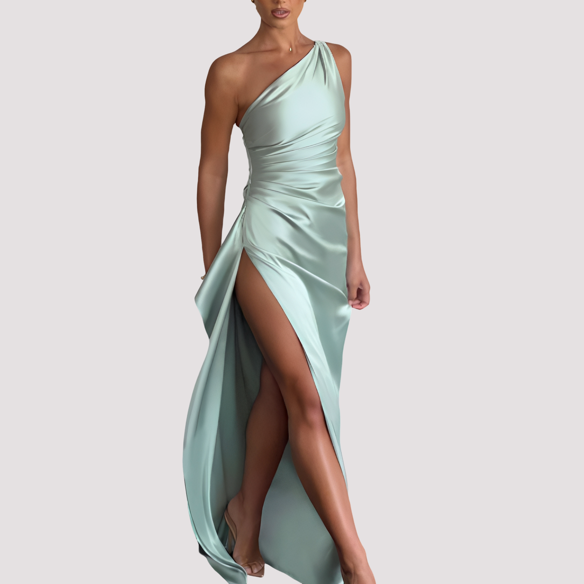Isabella - Stilvolles One-Shoulder-Kleid mit Schlitz für Damen