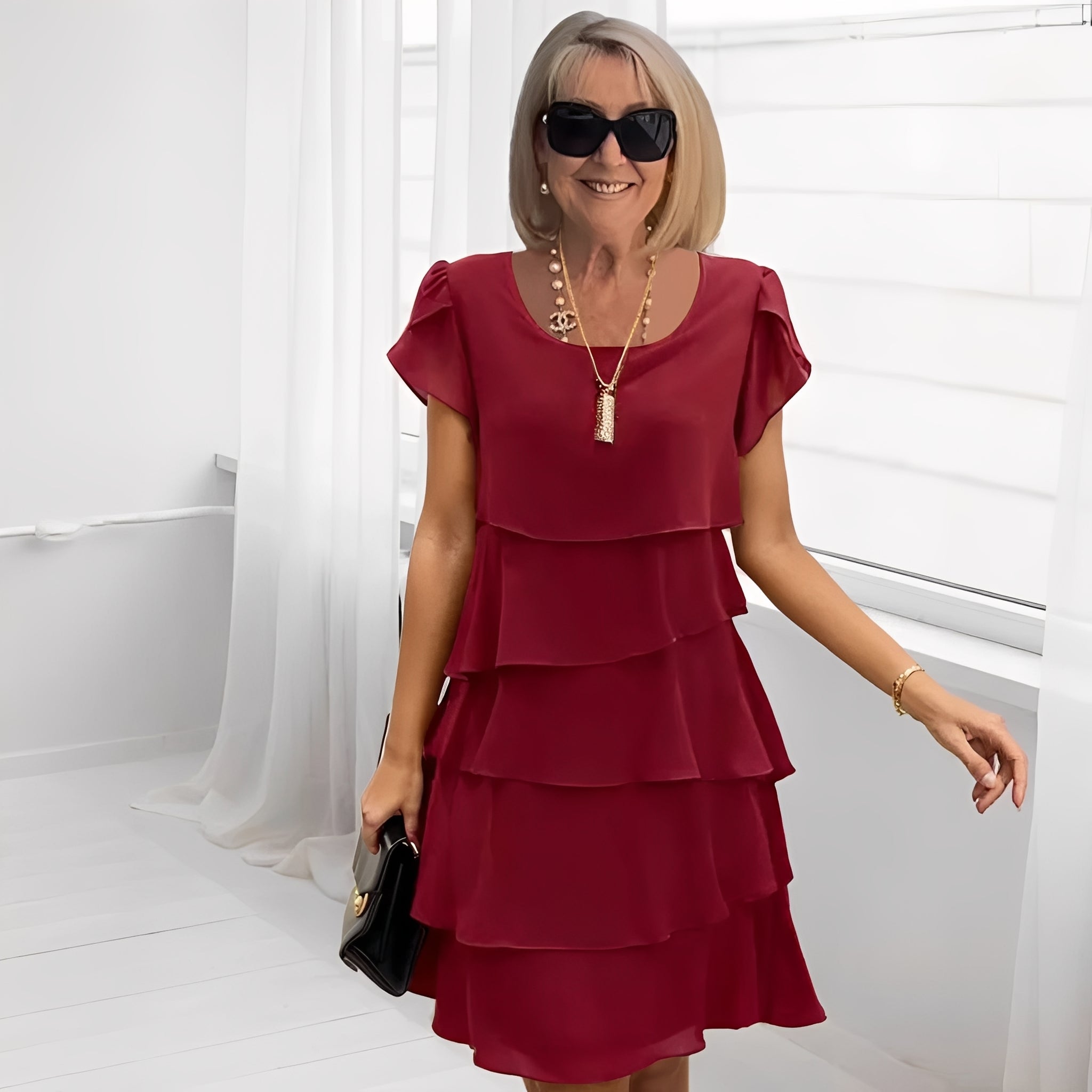 Claudia - Elegantes Chiffonkleid für Frauen