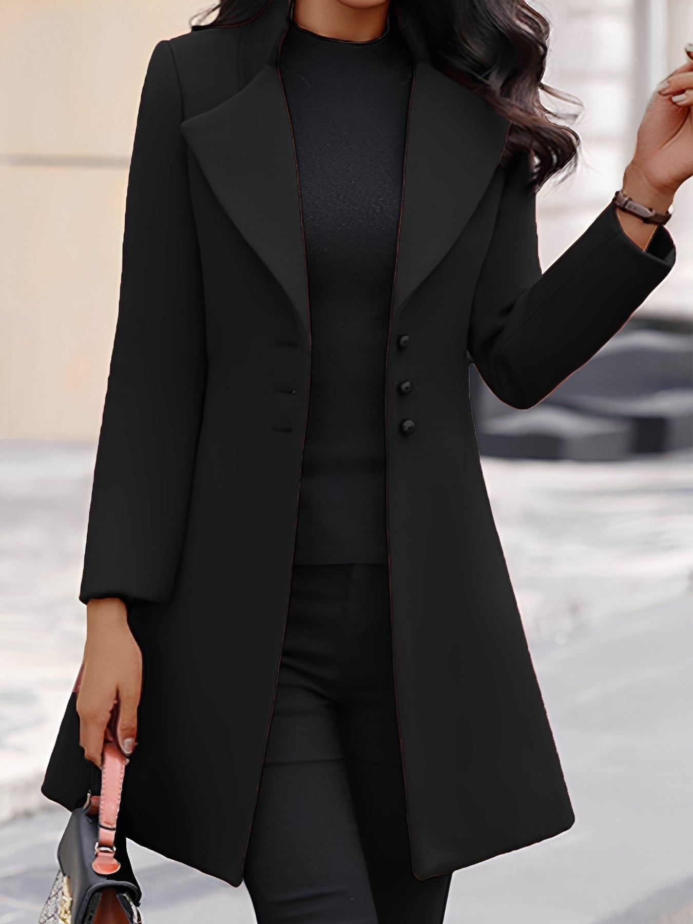 Bryana - Eleganter, schlanker Damen-Wollmantel