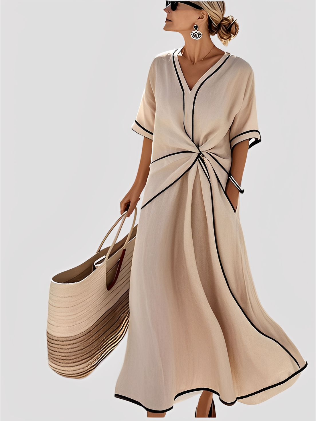 Mabel - Elegantes und weites Maxikleid für Damen