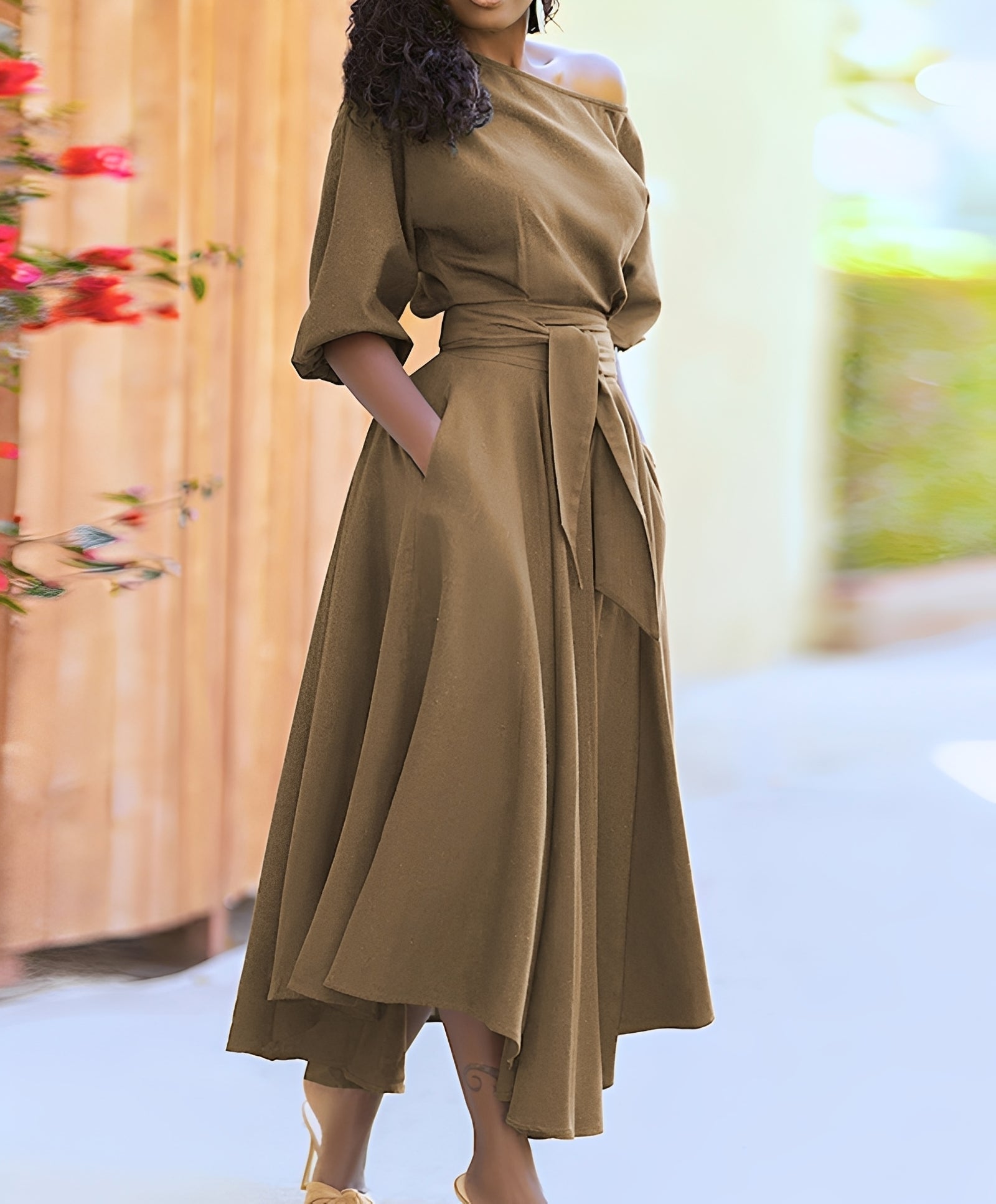 Rachael - Elegantes Damenkleid mit Gürtel