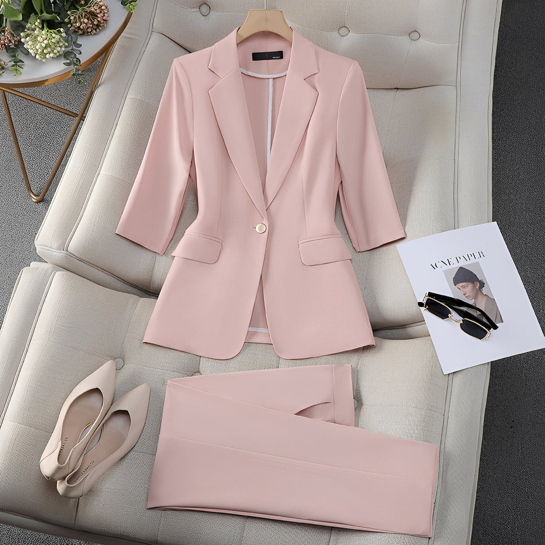 Claudia - Stilvolles Blazer- und Hosen-Set für Damen