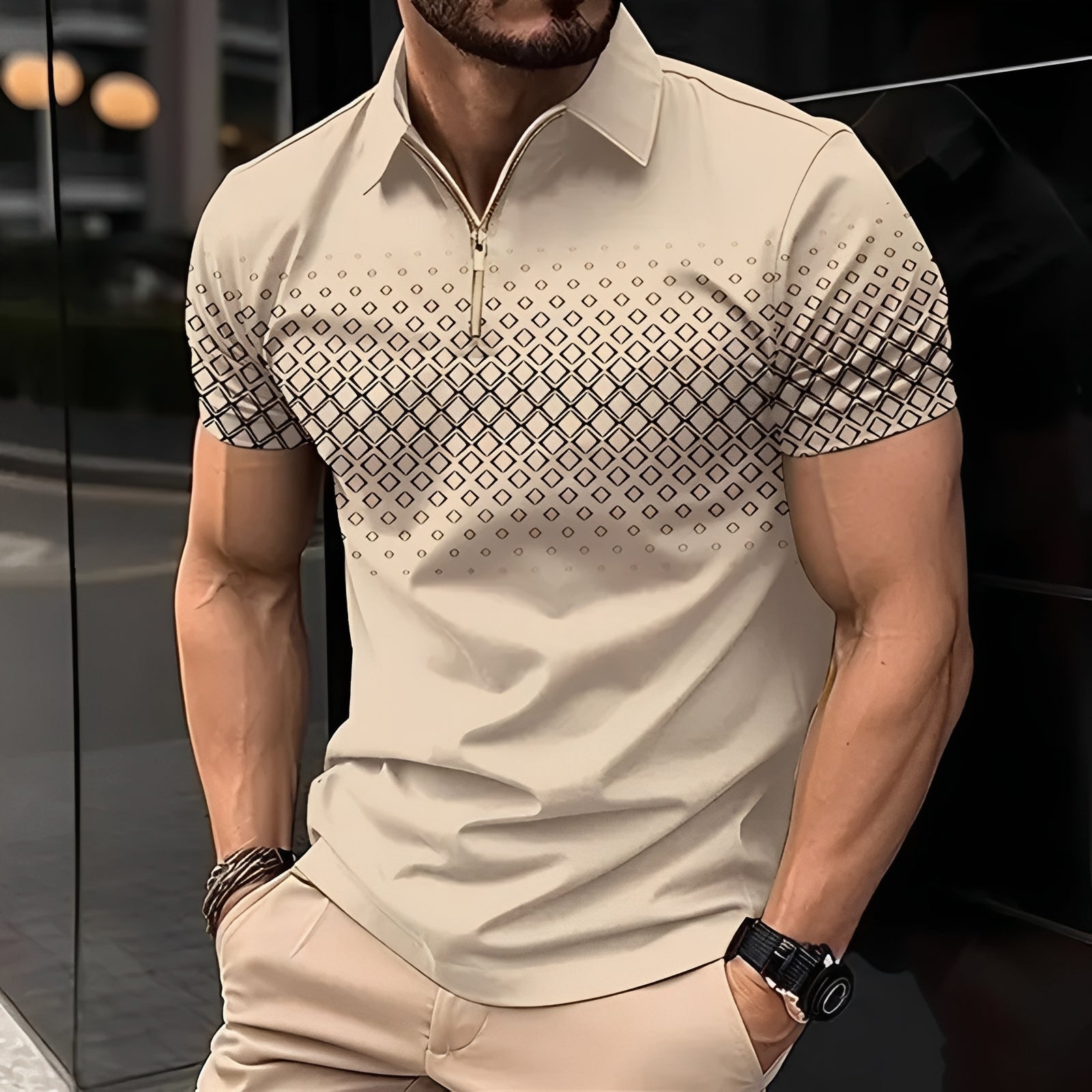 Johnny - Stilvolles Polohemd für Herren mit Muster