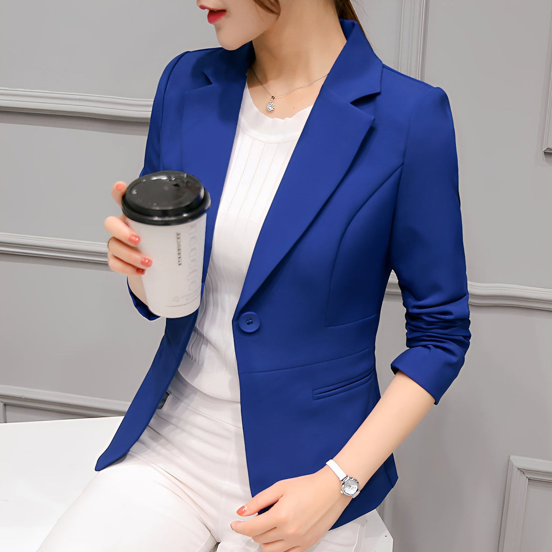 Lindy - Eleganter Ein-Knopf-Blazer für Frauen