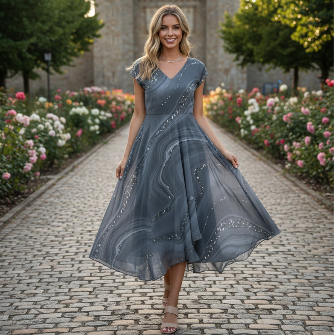 Eliana - Elegantes Kleid mit V-Ausschnitt