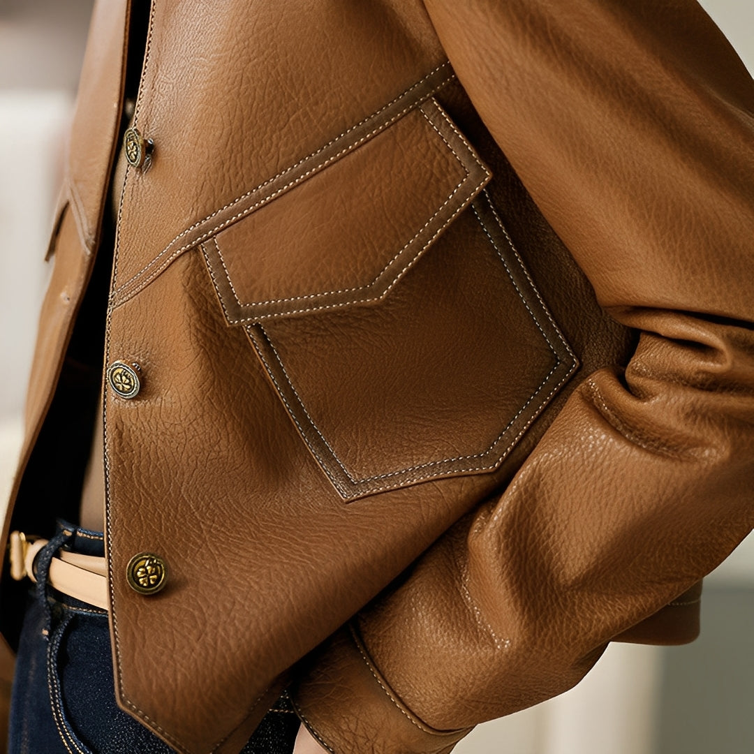 Karie - Schicke, schmale Damenlederjacke