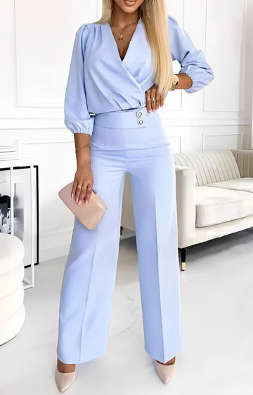 Caroline - Elegantes zweiteiliges Damen-Set mit Knöpfen