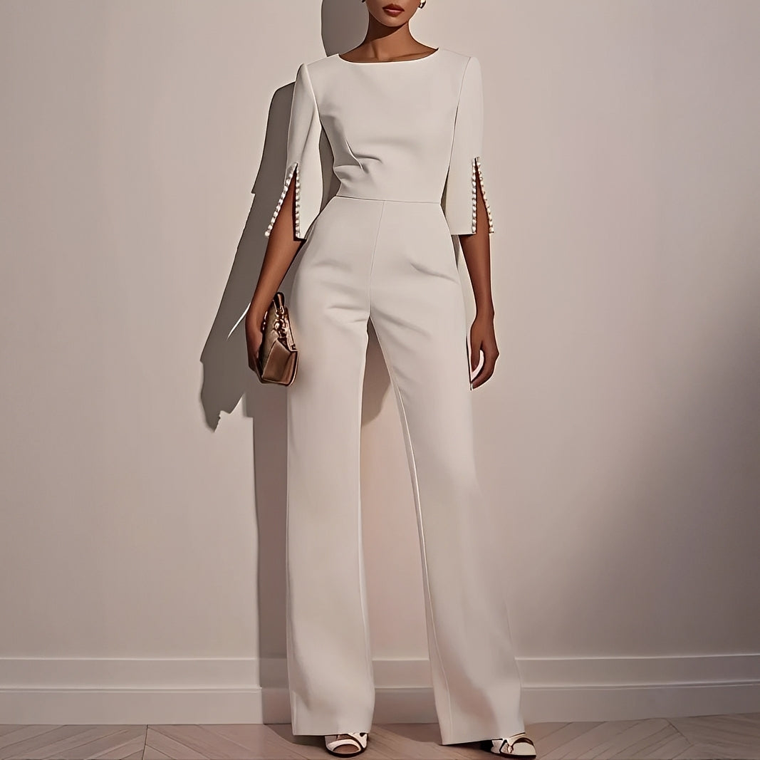 Gretel - Stilvoller, eleganter Damenoverall mit Glockenärmeln