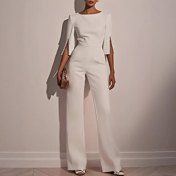 Gretel - Stilvoller, eleganter Damenoverall mit Glockenärmeln