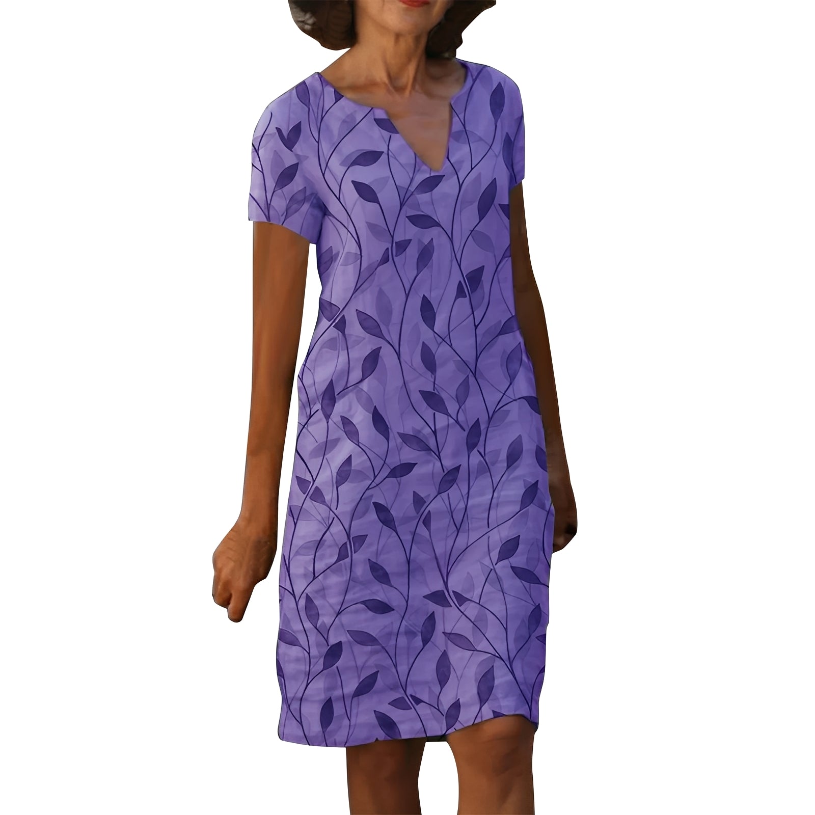 Molly - Elegantes Kleid mit V-Ausschnitt und Druck für Damen