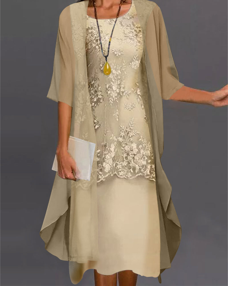 Chona - Stilvolles zweiteiliges Kleid aus Chiffon