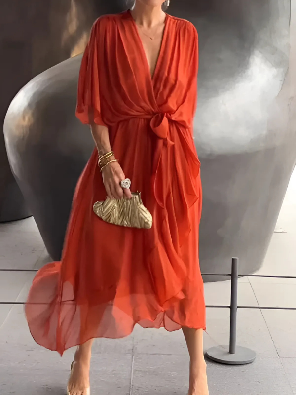 Seraphina – Zeitlose Midi-Wickelkleider